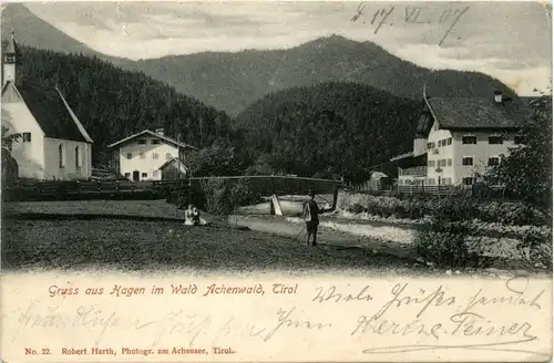 Achensee, Gruss aus Hagen im Achenwald -347794