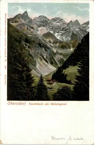 Oberstdorf, Einödsbach mit Mädelegabel -348608