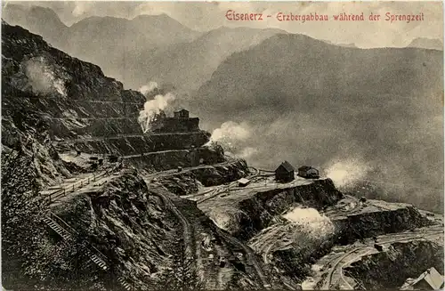 Eisenerz, Erzbergbau während der Sprengzeit -348818