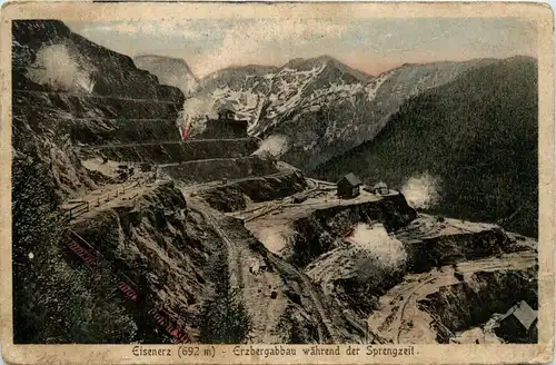 Eisenerz, Erzbergbau während der Sprengzeit -349116
