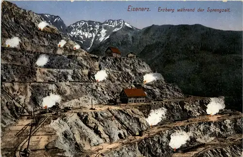 Eisenerz, Erzbergbau während der Sprengzeit -349110