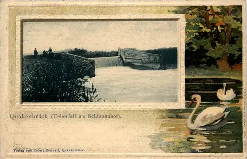 Quakenbrück - Überfall am Schützenhof - Litho -415796