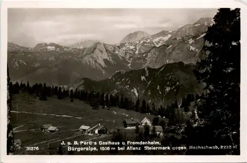 Bürgeralpe bei Aflenz, J.u.B. Pertls Gasthaus -349550