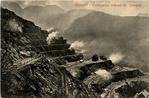 Eisenerz, Erzbergbau während der Sprengzeit -349126