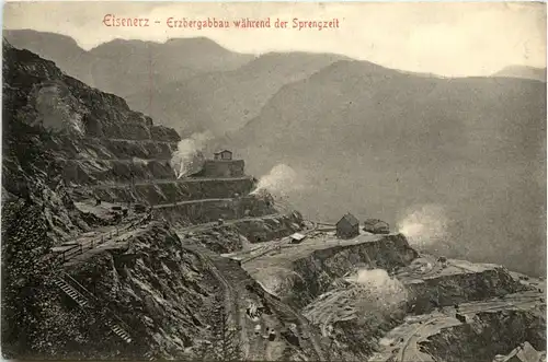 Eisenerz, Erzbergbau während der Sprengzeit -348812