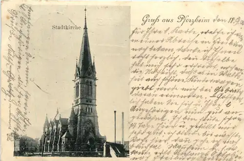 Gruss aus Pforzheim - Stadtkirche -416504