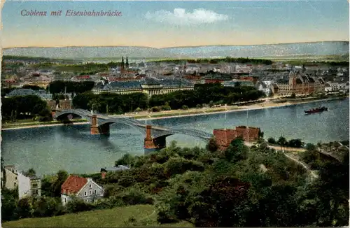 Coblenz mit Eisenbahnbrücke -416650