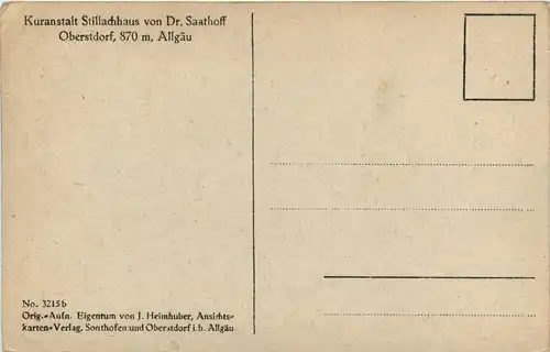 Oberstdorf, Kuranstalt Stillachhaus von Dr. Saathoff -350466