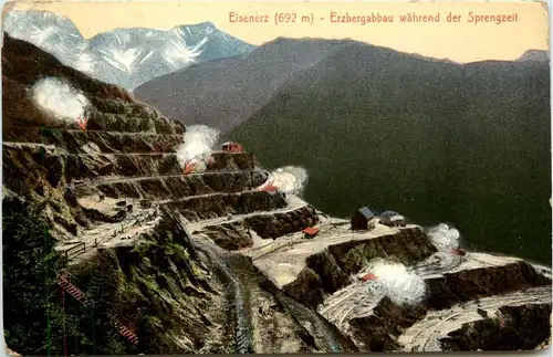 Eisenerz, Erzbergbau während der Sprengzeit -349064