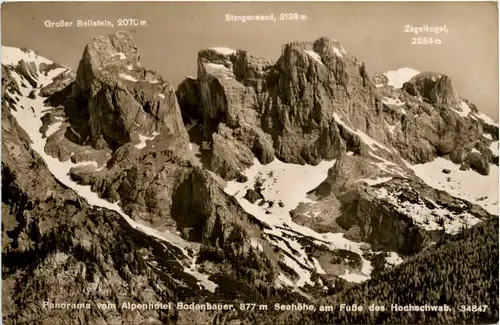 Panorama vom Alpenhotel Bodenbauer am Fusse des Hochschwab -349572