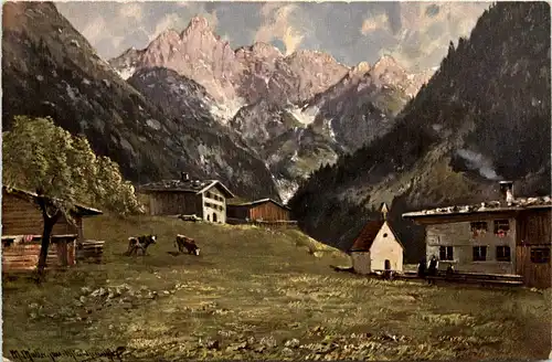 Oberstdorf, Einödsbach mit Mädelegabel -350344