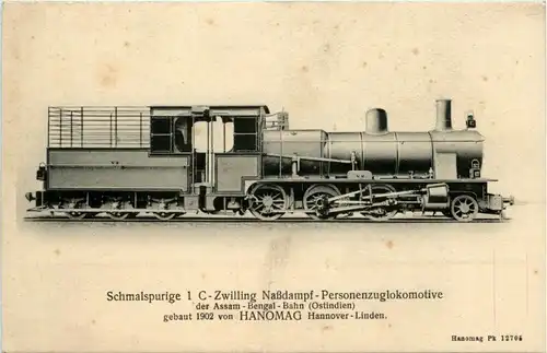 Schmalspur Lokomotive der Assam Bengal Bahn India -418594