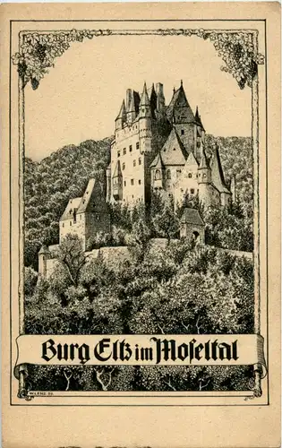 Burg Eltz im Moseltal - Künstler W. Lenz -41914