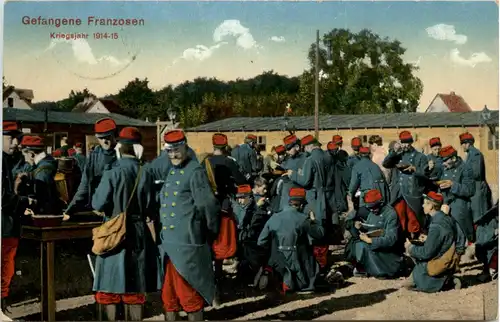 Gefangene Franzosen - Weltkrieg -419994