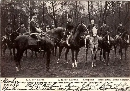Berlin - Unser Kaiserpaar im Thiergarten -421720
