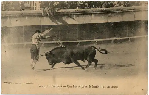 Course de Taureaux - une bonne paire de banderilles au cuarto -7896