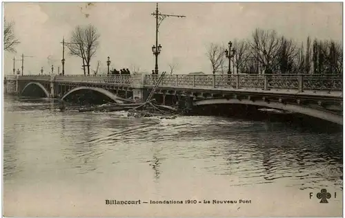 Billancourt - Inondations 1910 Le nouveau Pont -8326