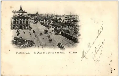 Bordeaux - La Place de la Bourse 1901 -8124