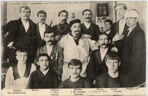 Escapes de la Catastrophe de Courieres dans la Mine -9144