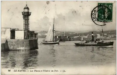 Le Havre - Les Phares et l Entree du Port -8358