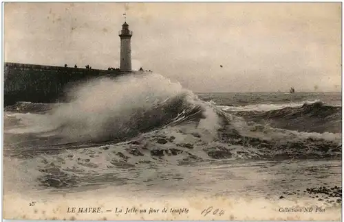 Le Havre - La Jetee un jour de tempete -8362