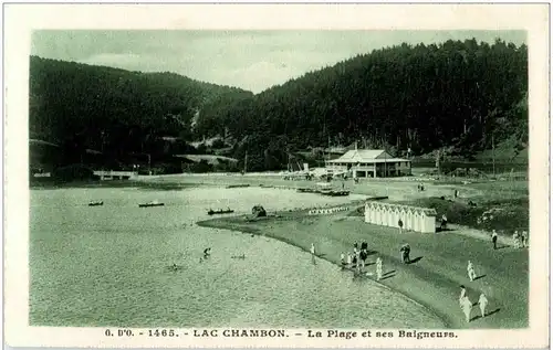 Lac Chambon - La Plage et ses Baigneurs -8108