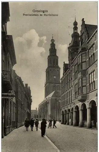 Groningen - Provinciehuis en Martinitoren -104946