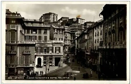 Genova - Piuazza Nunziata e Hotel Helvetia -105576