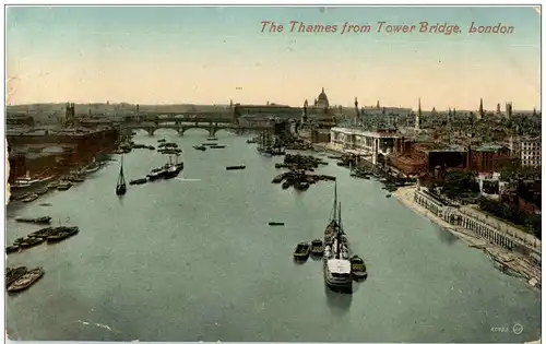 London - Thames from Tower Bridge -104366