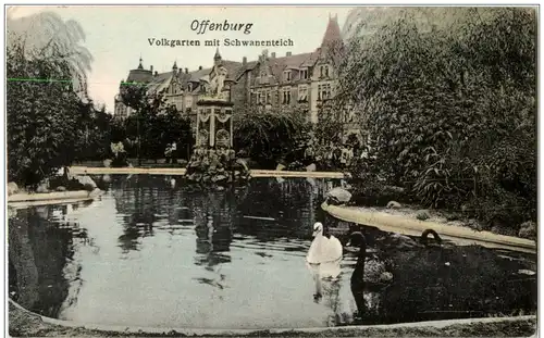 Offenburg - Volkgarten mit Schwanenteich -106062