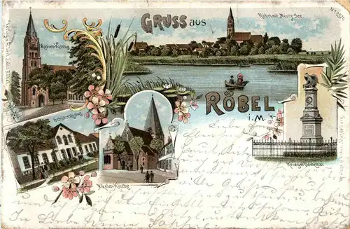 Gruss aus Röbel - Litho -47004