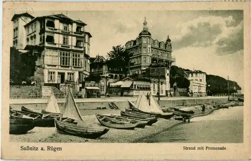 Sassnitz auf Rügen - STrand mit Promenade -47084
