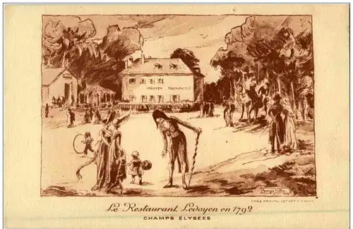 Paris - Le Restaurant Ledoyen en 1792 -105686