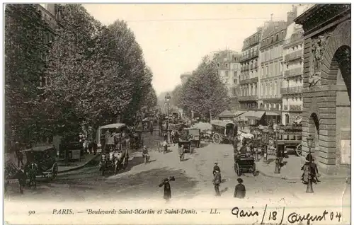 Paris - Boulevards Saint Martin et Saint Denis -105772