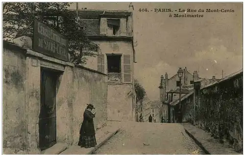 Paris - La rue du Mont Canis a Montmartre -105756