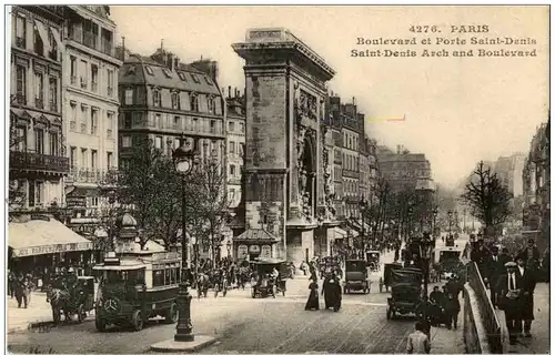 Paris -Boulevard et Porte Saint Denis -105804