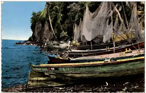 MArtinique - Gommiers et filets a Fonds Lahaye -105858