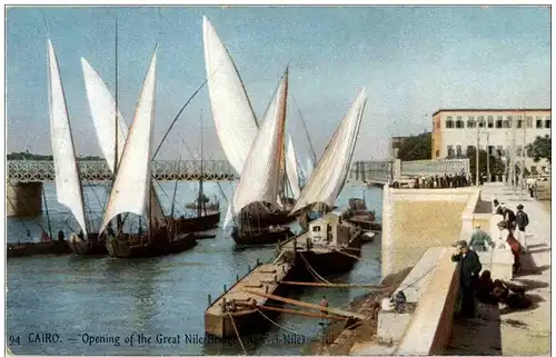 Cairo - Opening of the Great Nile Bridge -106558