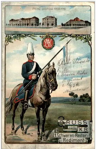 München - Gruss vom KB Reiter Regiment Prinz Leopold Kaserne -106006