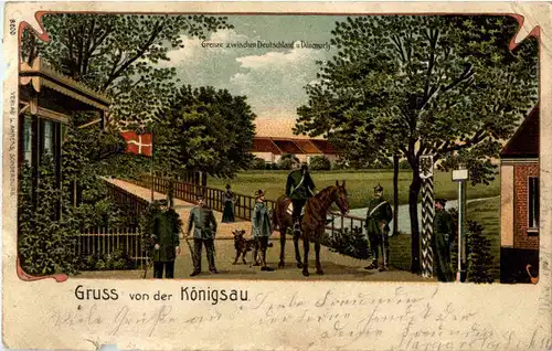 Gruss aus Königsau - Litho -48724