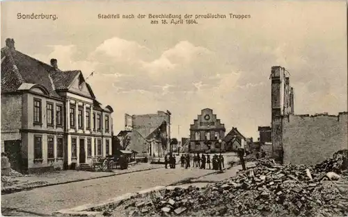 Sonderburg - Nach der Beschiessung der preussischen Truppen -48744