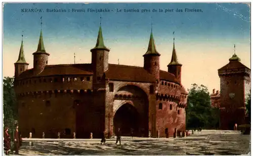 Krakow - Barbakan i Brama Florjanska -106548