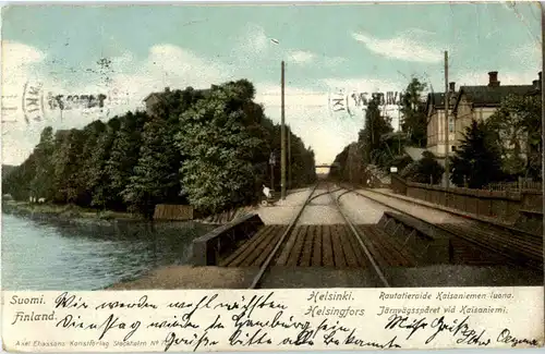 Helsinki - Rautatieraide Kaisaniemen luona -49564