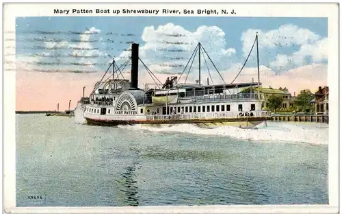 Mary Patten Boat up Shrewsbury River - Sea Bright -107840