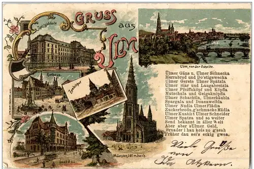 Gruss aus Ulm - Litho -108808