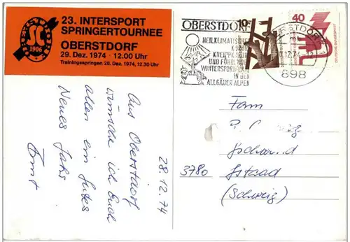 23. internationale Springertournee 1974 Oberstdorf Garmisch Innsbruck Bischofshofen -107302