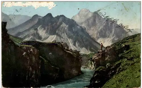 La route militaire de Georgie - La riviere Terek et le mont Sion -108180