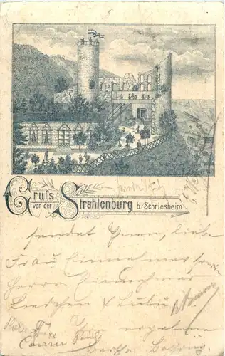 Gruss von der Strahlenburg bei Schriesheim - Bahnpost -51272