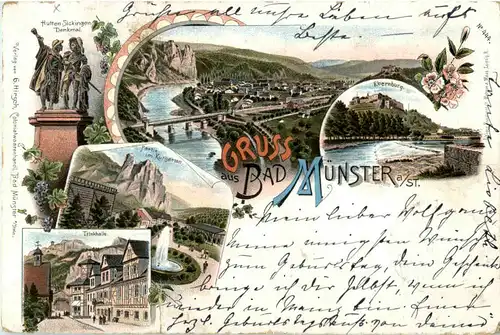 Gruss aus Bad Münster - Litho -51292