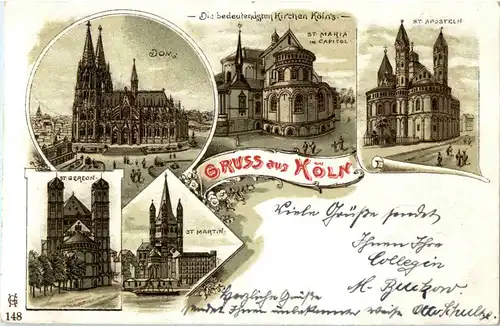 Gruss aus Köln - Litho -51352